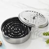 Coil Incense Holder Stainless Steel Fireproof Kick Proof Portable Aromatherapy Round Fly Coil Holder Box with Lid for