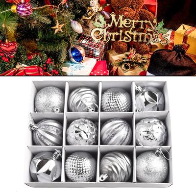 High-end Restaurant Christmas Balls Home Hotel Ornament Tree 12Pcs/Set 60mm Decoration Hanging Office Building