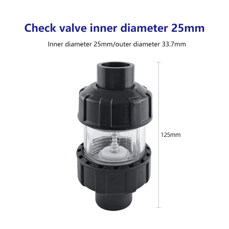 

1 PCS Fish Tank Lifting Check Valve 20/25/32mm Transparent Aquarium Check Valves Non Return Anti-siphon BK1