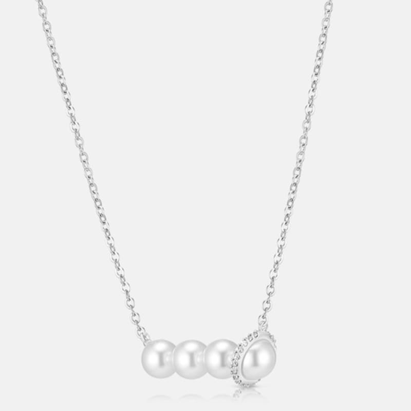 METROCITY JEWELRY 1992 PERLA Sterling Silver White Necklace A251SN1751WPH