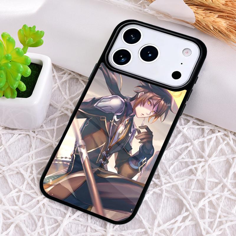 

Zhongli Genshin Impact Shockproof Phone Case for iPhone 17 Air 16e 15 11 12 14 13 Pro Max Cover Coque iPhone 16