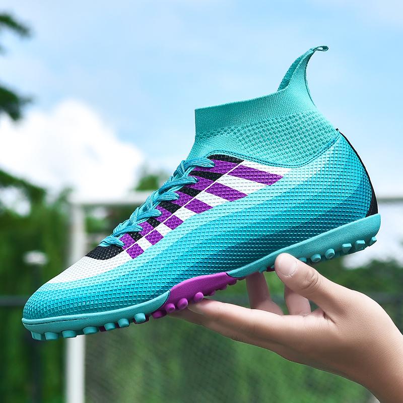 

Soccer Shoes Man Grass Lightweight High-top Leather Comfortable Football Sneakers for Men Original Society Football Boot 35
