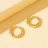 Creative Geometric Alloy Earrings Trendy And Versatile Hoop Design
