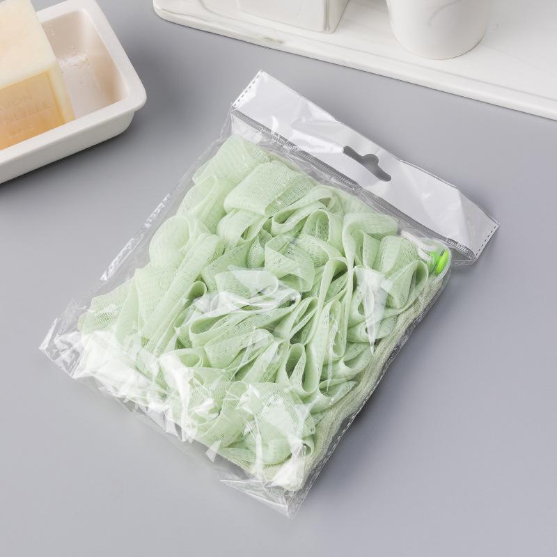 Korejská exfoliační koupelová houba a ručník s držákem na mýdlo - inspirováno celebritami, přenosné, design dva v jednom