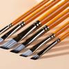 Synthetic Nylon Hair Painting Brushes Kits Wooden Handle Spike Head Art Paint Brushes Round Head Stationery Drawing Tool Drawing
