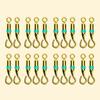 20PCS Titanium Alloy Swivel Fishing Hooks Colored Rubber Shock-Absorbing Design Shock-Absorbing O-Rings Open Swivel