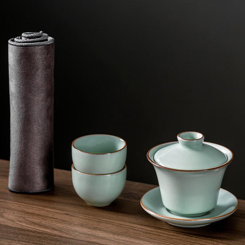 Chuwu Ceramic Ru Kiln Kung Fu Tea Set