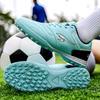 Breathable Mesh Youth Soccer Shoes Anti Skid Male Sneakers Society Chuteira Turf Soccer Cleats Professional Men Football Boots