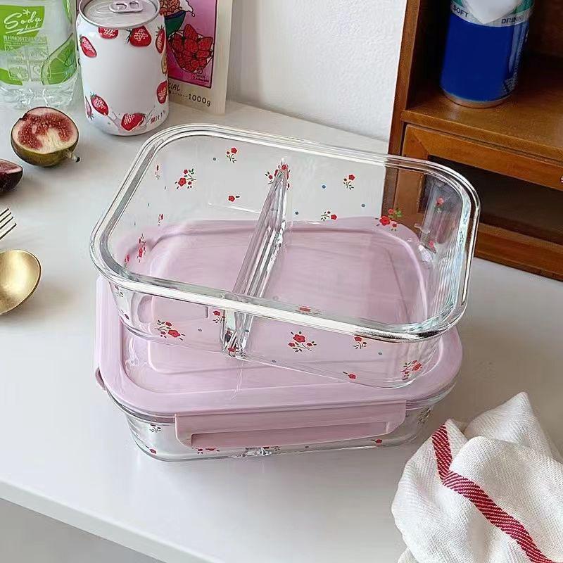 Kawayi Glass Fresh-Keeping Box Heat-Resistant Microwave Oven Bento Fridge Special Sealed Bowl Food Storage Containers