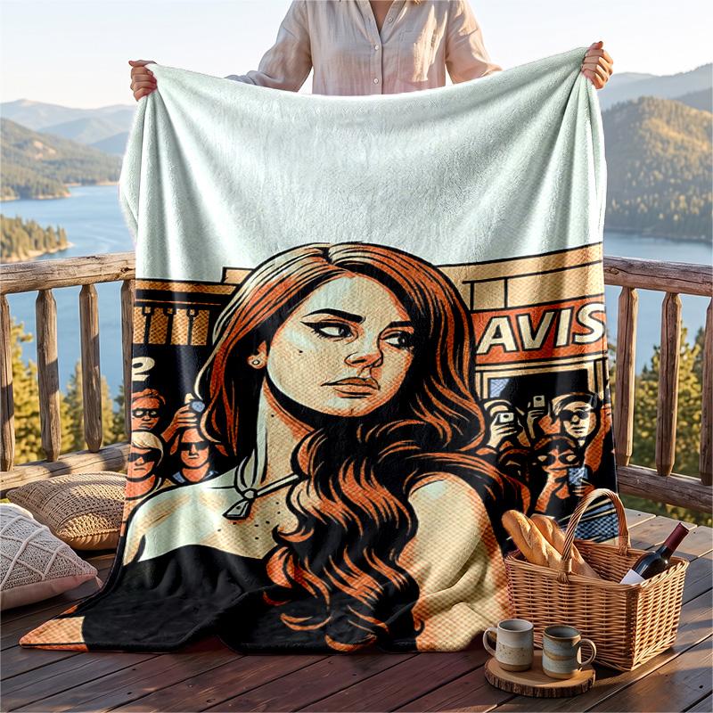 Warme Flanelldecke, Lana Del Rey Leichte Gemütliche Decke für Bett Sofa und Täglichen Gebrauch
