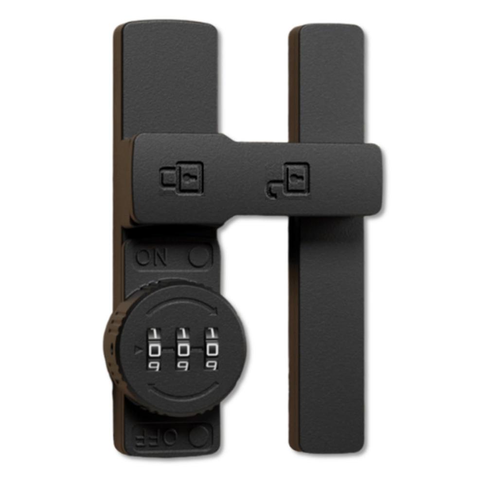 solunaterra Sliding Door Lock, Aftermarket Door Lock, Indoor Combination Lock, Room Lock, Window Lock, Entrance Lock (Black, Horizontal Type)