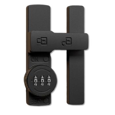 Solunaterra Sliding Door Lock, Aftermarket Door Lock, Indoor Combination Lock, Room Lock, Window Lock, Entrance Lock (Black, Horizontal Type)
