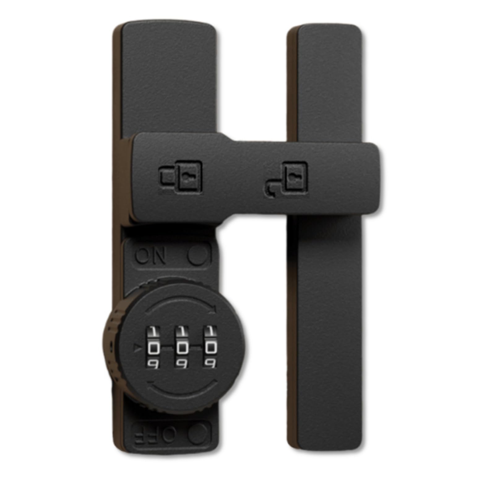 

solunaterra Sliding Door Lock, Aftermarket Door Lock, Indoor Combination Lock, Room Lock, Window Lock, Entrance Lock (Black, Horizontal Type)