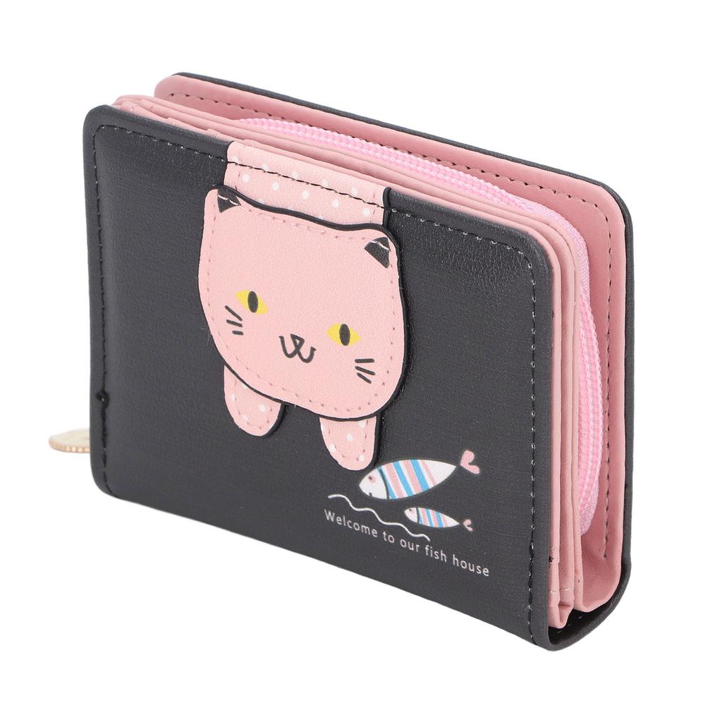 Female Korean Version Small PU Leather Coin Purse Student Cute Animal Change Bag Zipper Foldable