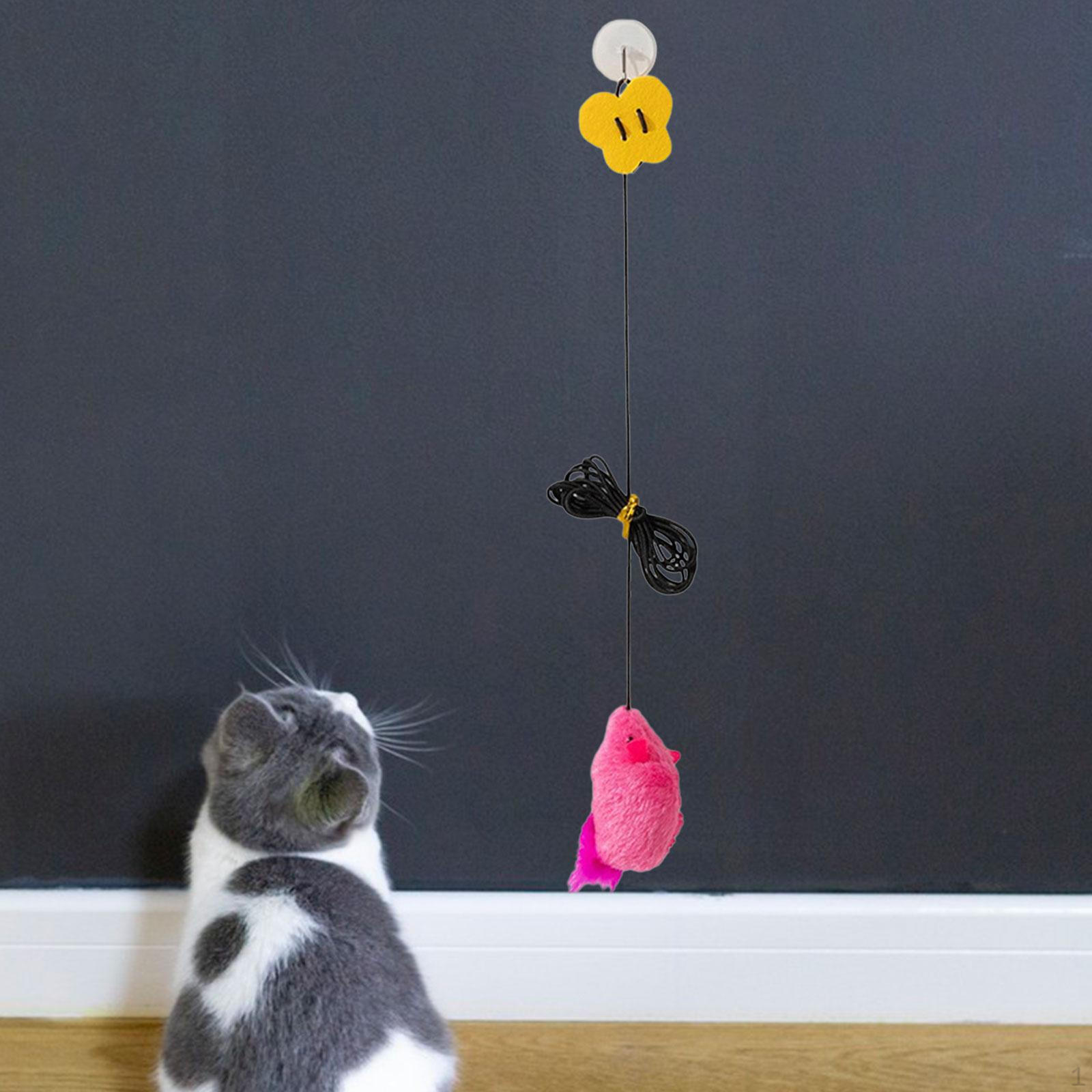 

Дверная подвесная мышь, игрушка-тизер для кошек, интерактивный звук для упражнений для домашних кошек розы красного