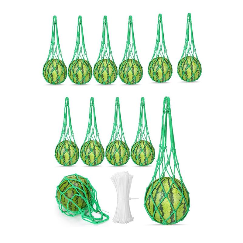AD23-12 Pcs Watermelon Net Melon Hammock Melon Cradle Plant And Garden Supports Pumpkin Support Hanging Bag Protects
