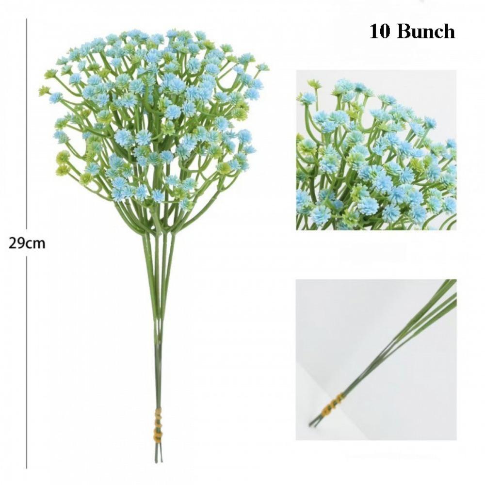 10 Bunch Plastic Artificial Flowers Gypsophila 29cm 7 Colors Garden Wedding Decoration DIY Fake Flowers Bouquet