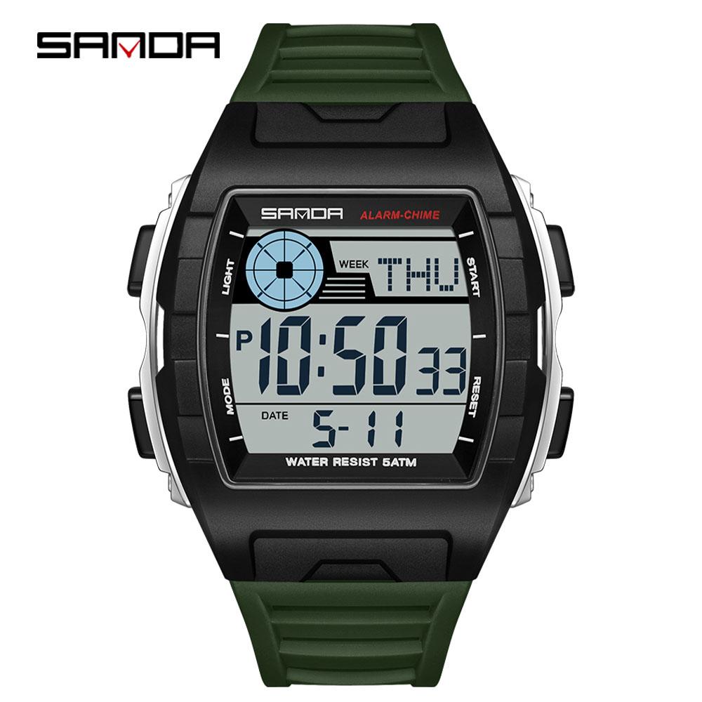 Sanda 2225 Luxury Men's Digital Watch Multi Functional Night Light Calendar Stopwatch Fashion Men's Sports Watch Reloj Hombre