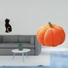 Resin Cat Statue And Pumpkin Pillow Decorative Figurine Collectible Ornament for Living Room Bedroom