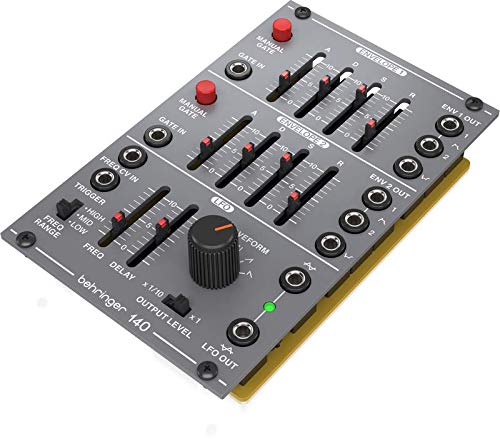 Behringer SYSTEM100 Series 140 Dual Envelope/LFO Module, Gray, Modular Analog Synthesizer, Eurorack Compatible