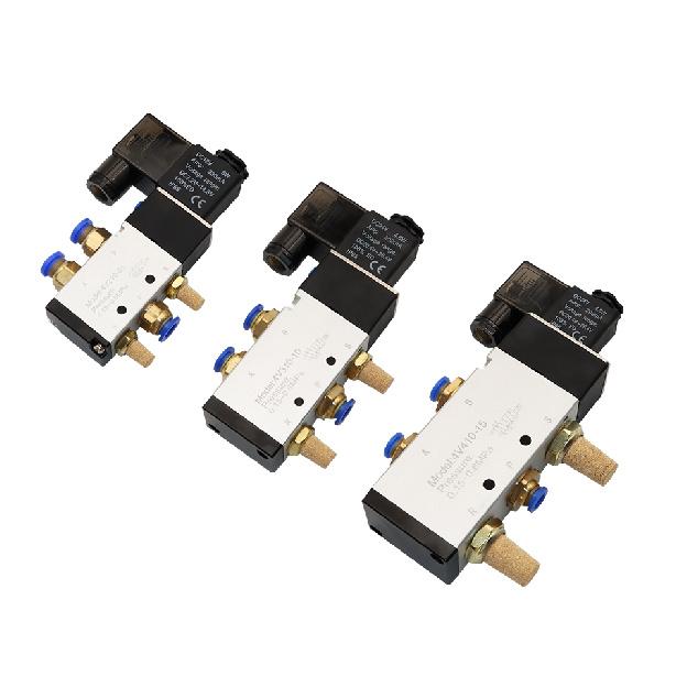 Pneumatic Electric Solenoid Valve 5 Way 2 Position Control Air Gas Magnetic 4V110-06 4V210-08 4V310-10 4V410-15 DC12V 24V AC220V Ventilation Valves 4