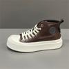 Summer pure leather high-top soft-soled breathable casual short boots casual shoes kq