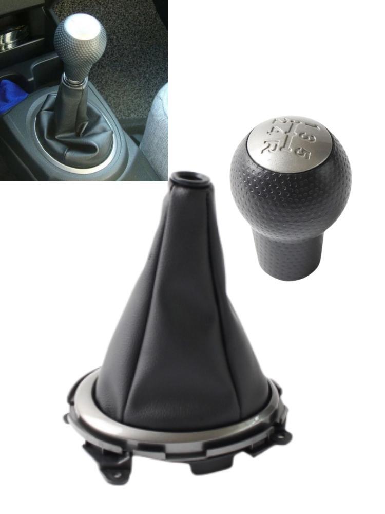 

5 Speed Manual Shift Knob Gear Shifter Stick Knob Leather Case For Honda Fit Jazz 2009 2010 2011 2012 2013 2014 2015 2pcs