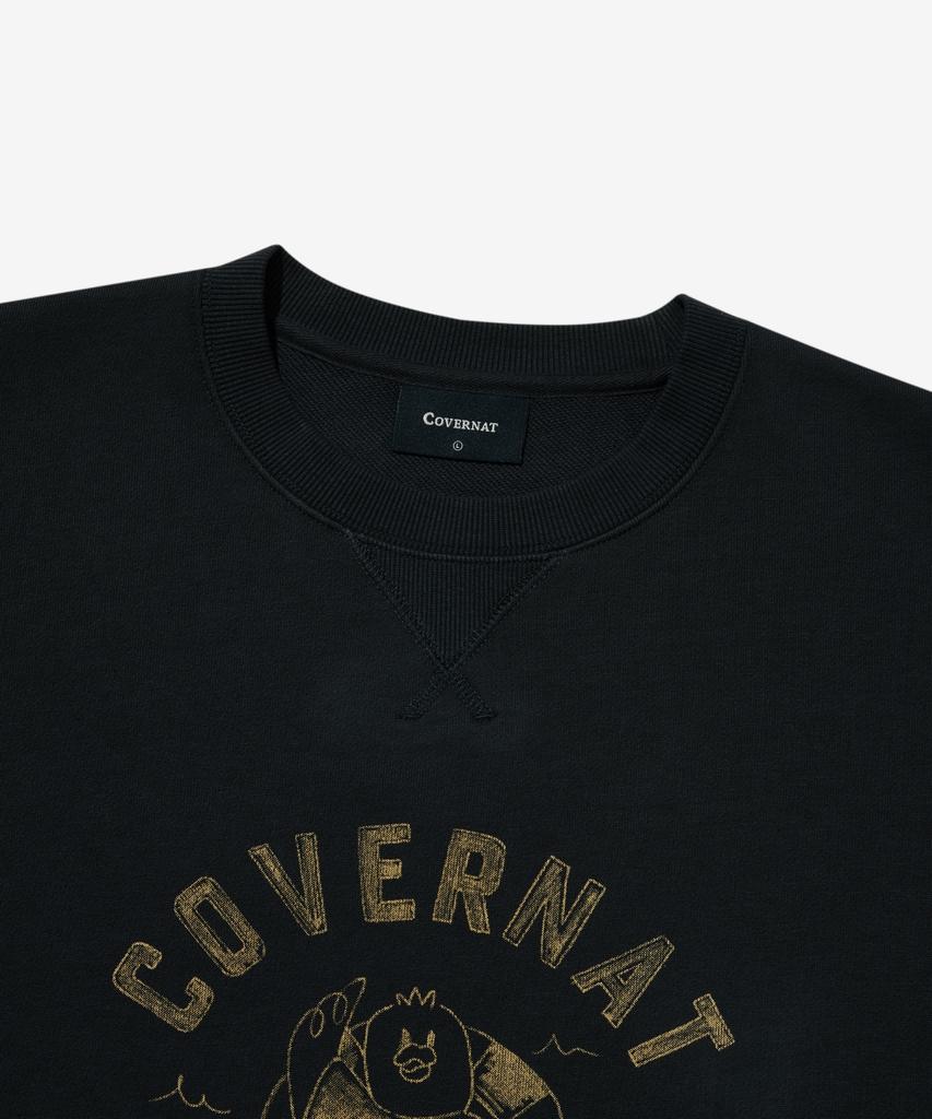 COVERNAT Tube Duck Graphic Sweatshirt Dark Navy
