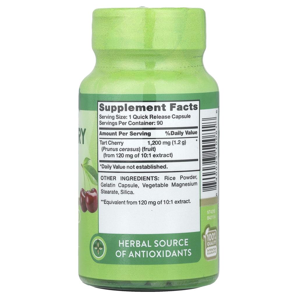 Nature's Truth Ultra Tart Cherry Extract, 1,200Mg, 90 Rapid Release Capsules