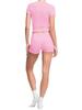 European & American Women's Slim Fit Short-Sleeve Round Neck T-Shirt Casual Set for Hot Girls