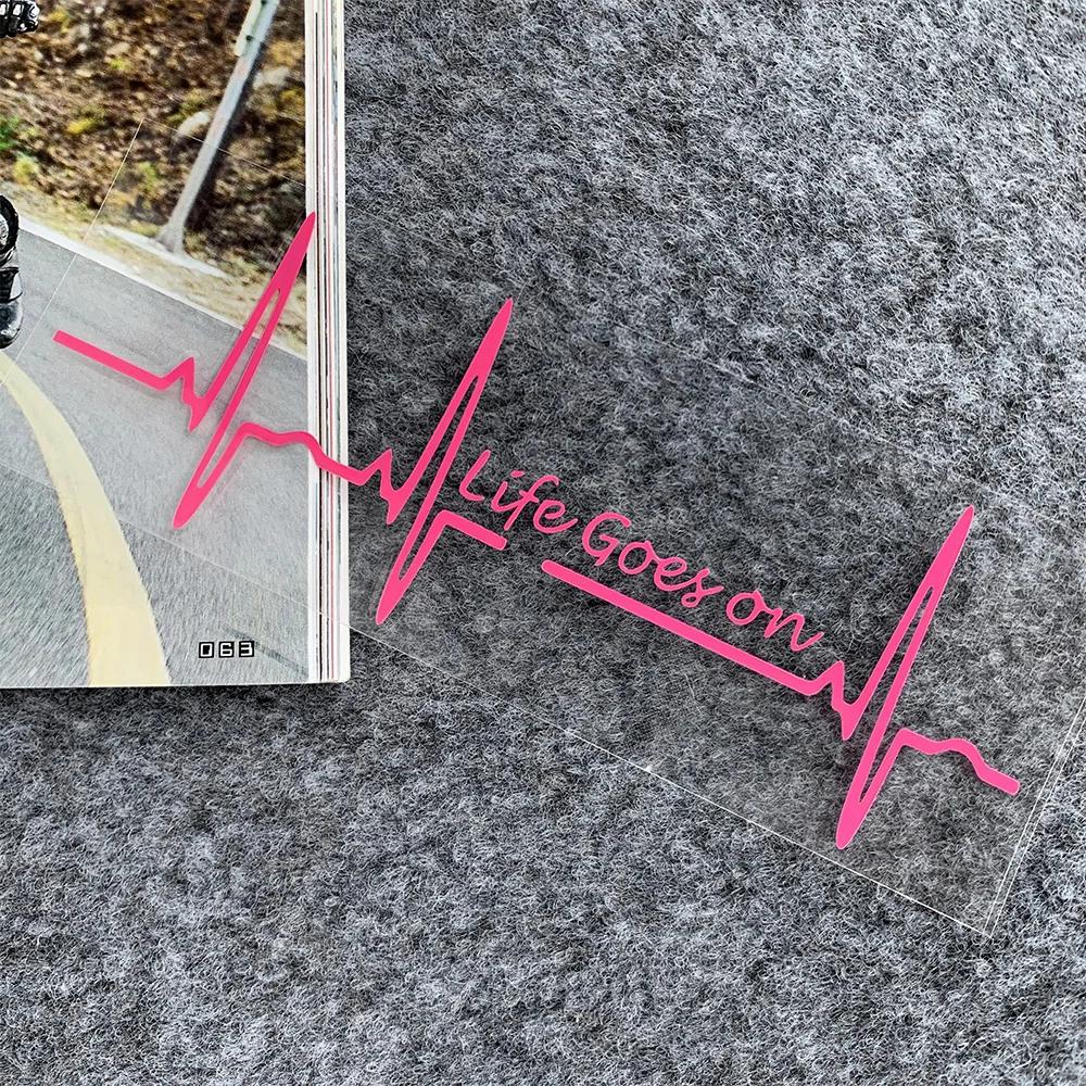 Heart Beat Trackpad Life Goes On Refletor Moto Stickers Motorcycle Scooter Body Fuel Tank Accessories Decals for Honda Vespa