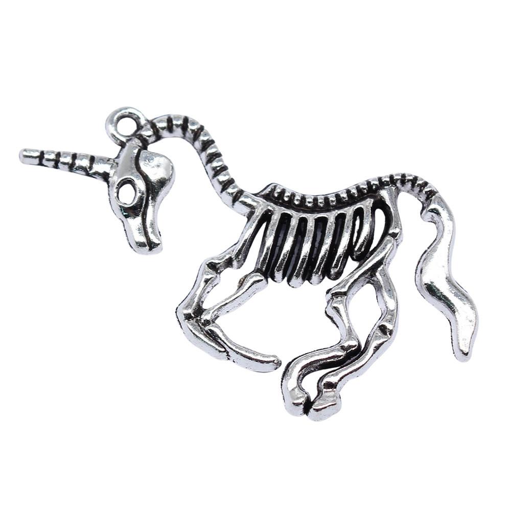 Vintage Unicorn Head Charms Alloy Pendants For Jewelry Making Handmade Craft Supplies