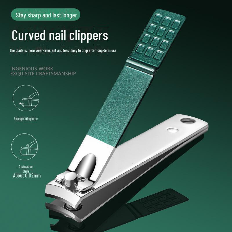 18-Piece Dark Green Stainless Steel Nail Care Set with Clippers, Scissors, and Hawkbill Pliers