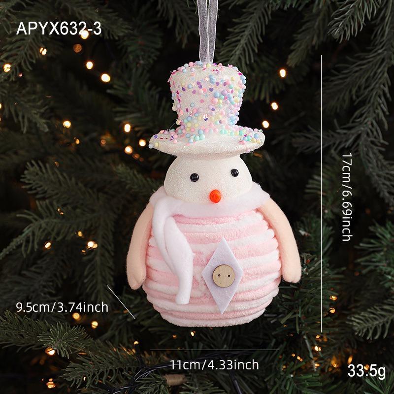 New Christmas Ornaments Cute Pink Cartoon Macaron Foam Candy Christmas Tree Pendant Pendant Props