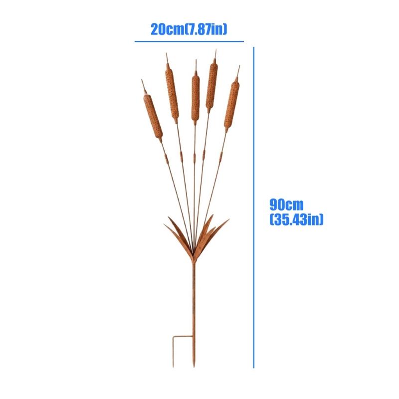 Metal Wheat Ear Garden Decoration Iron Art Stake For Yard Landscape Use
