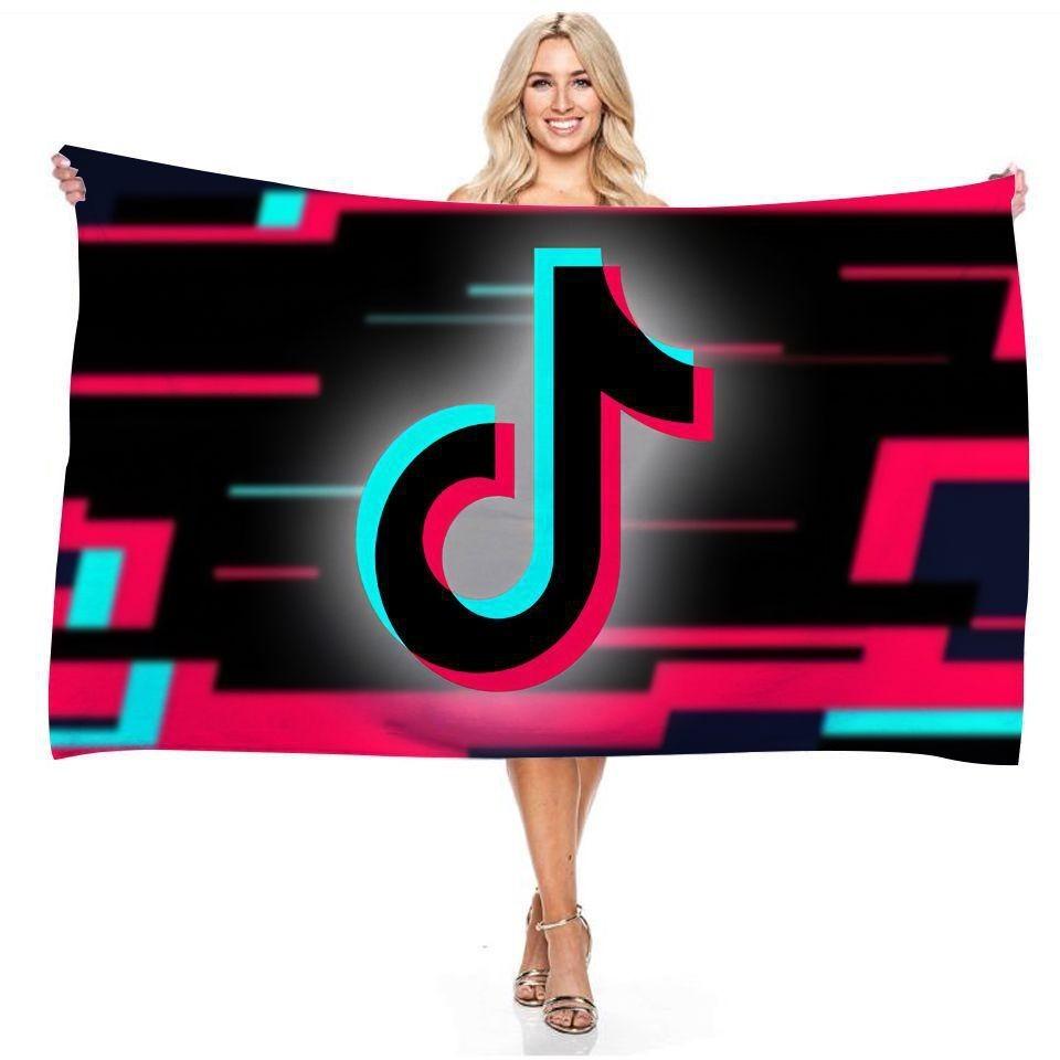 Tiktok 3d Printed Towel Bathing Bathrobe Beach Swimming Swimwear Shower Towel