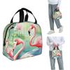 Flamingo In The Tropical Pond Insulated Lunch Bag for Women Kids Portable Food Boxes Thermal Lunch Box Tote