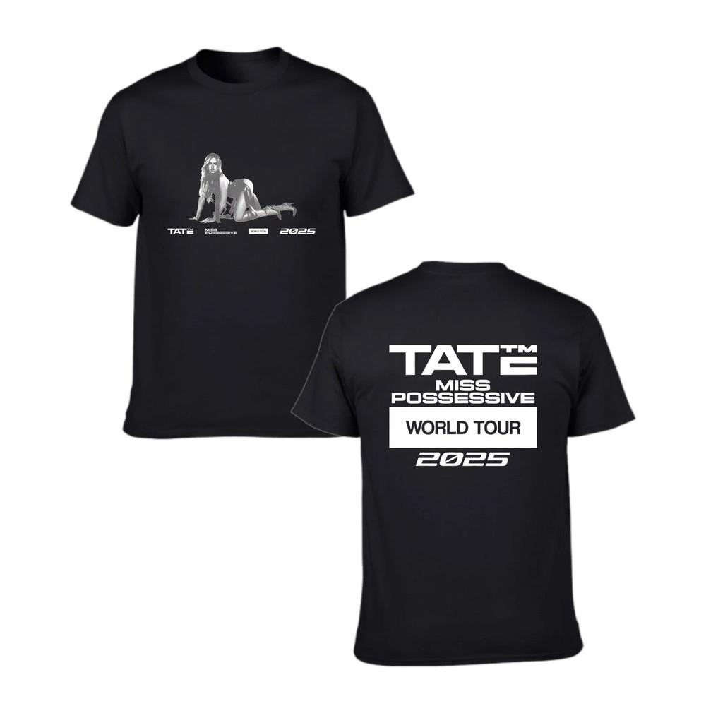

Tate Mcrae Miss Possessive Tour Fashion Graphic Print Merch Shirt for Women Men Unisex T-Shirt L