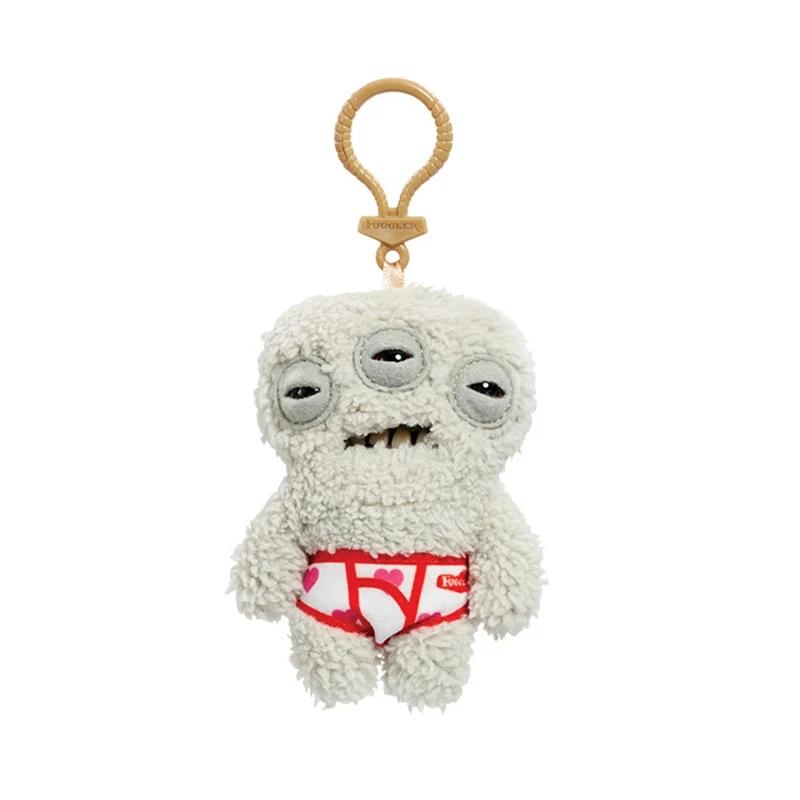 Fuggler SpongeBob SquarePants Keychain Funny Ugly Monster Plush Toys Cartoon Backpack Pendant Dolls Stuffed Peluche Gifts 11CM