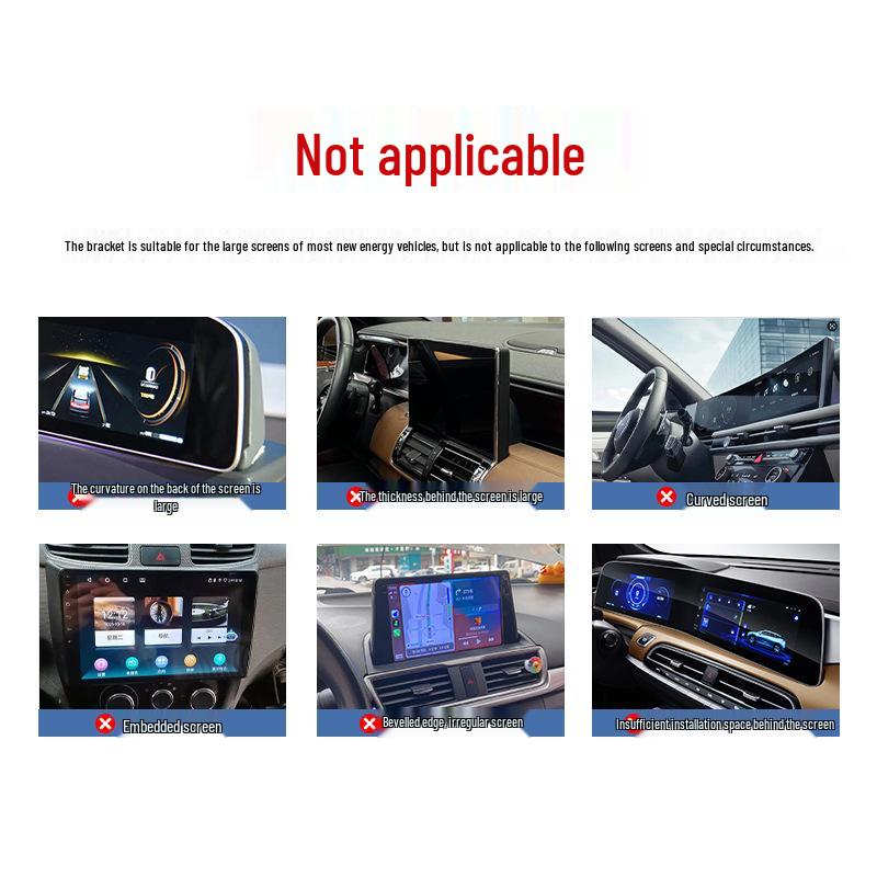 

Longqi Vehicle-mounted Multi-angle Phone Holder with Silicone Gravity Support Textured Design [Screen Clip]