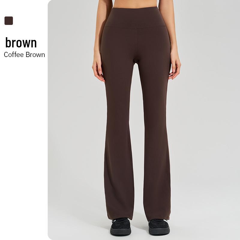Women's High-Stretch, Bare-Feel Micro-Flare Yoga Pants - Skin-Friendly, No Lines, Good Drape, Casual Bell Bottoms