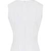 J.Lindeberg Round Neck Zipper Solid Color Short Sleeveless Dress Women dresses White GWSD07955-0000