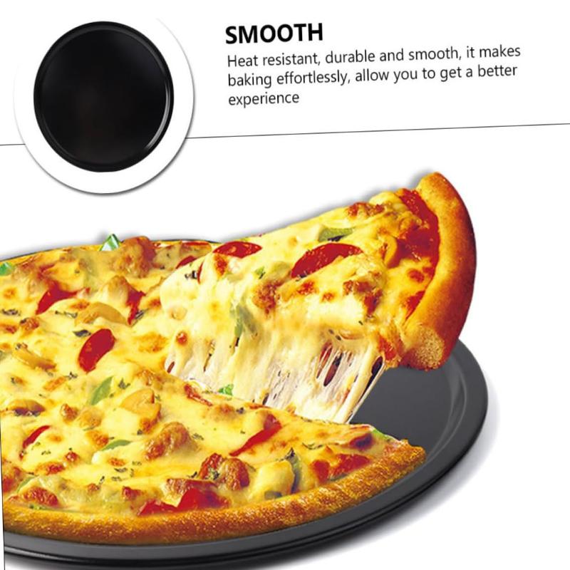 10/11/12/14 calowa blacha do pieczenia pizzy nieprzywierająca stal węglowa blacha do pizzy okrągła blacha do pieczenia do domowej pizzy blachy do piekarnika narzędzie kuchenne
