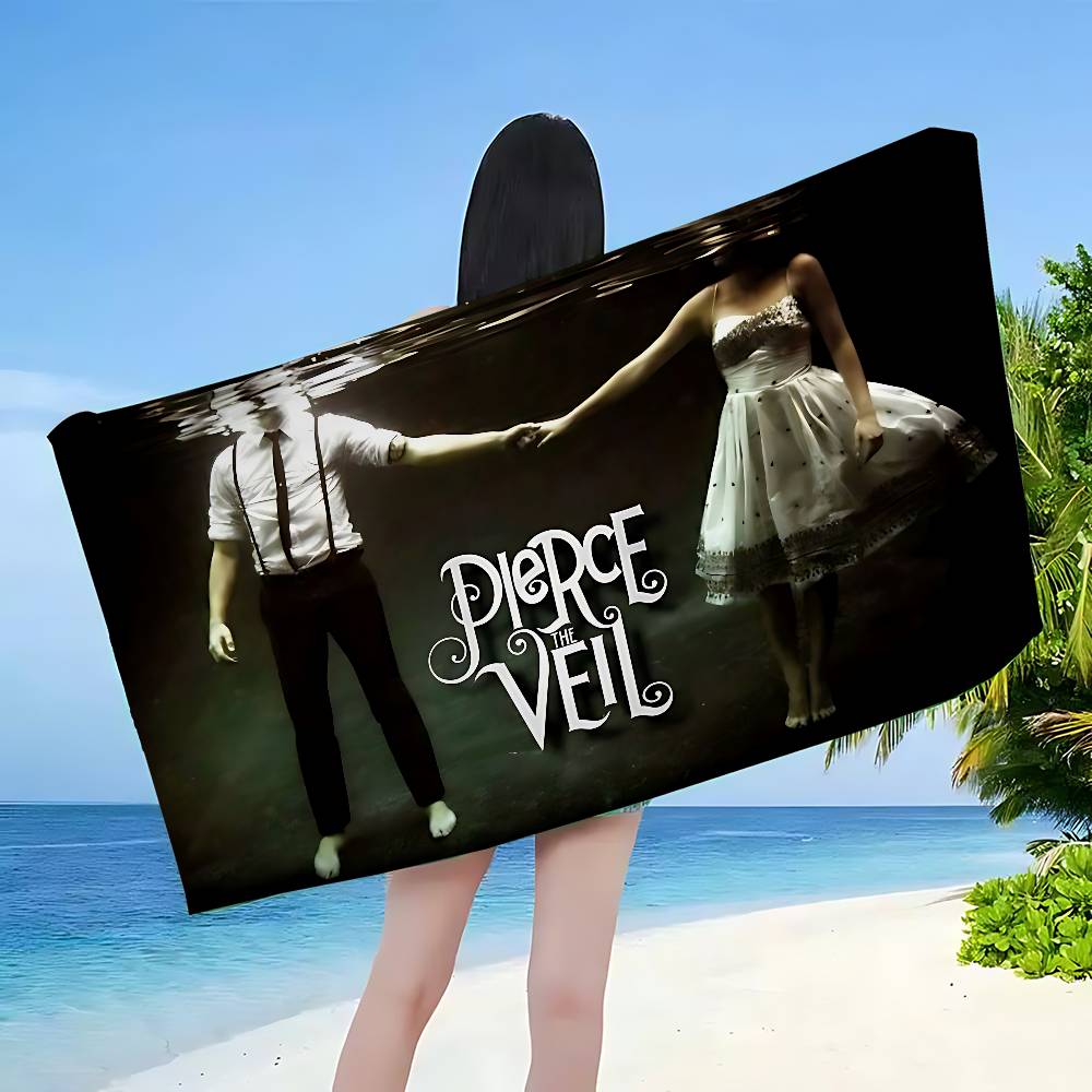 Post Hardcore Band Pierce the Veil Bath Towel Microfiber Soft Water Absorbing Breathable For Girl Kids Cartoon Beach Towel