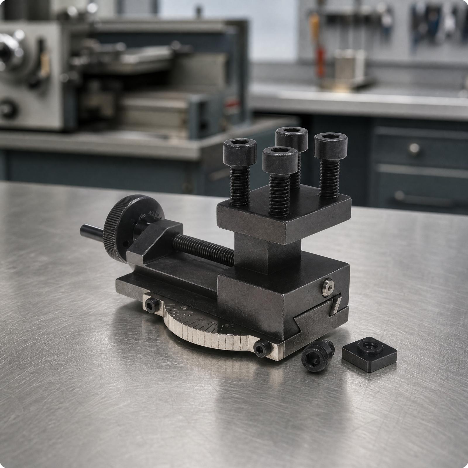 Angle-Adjustable Lathe Tool Rest Low-Height for