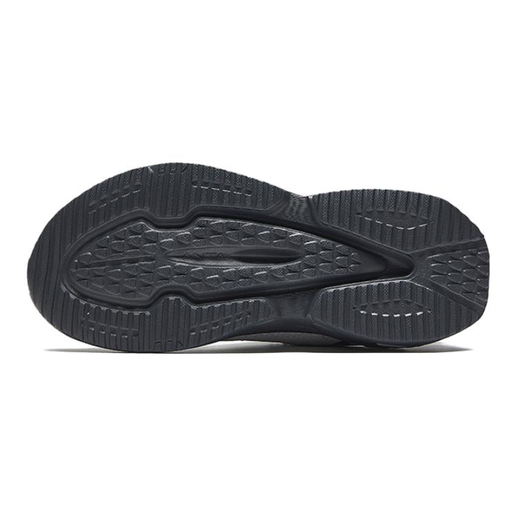 Anta Kids Comfortable Knob Body Measurement Test Non-Slip Shock Absorption Low-Top Running Shoes Kids Running Shoes Gray Black A12445510-1
