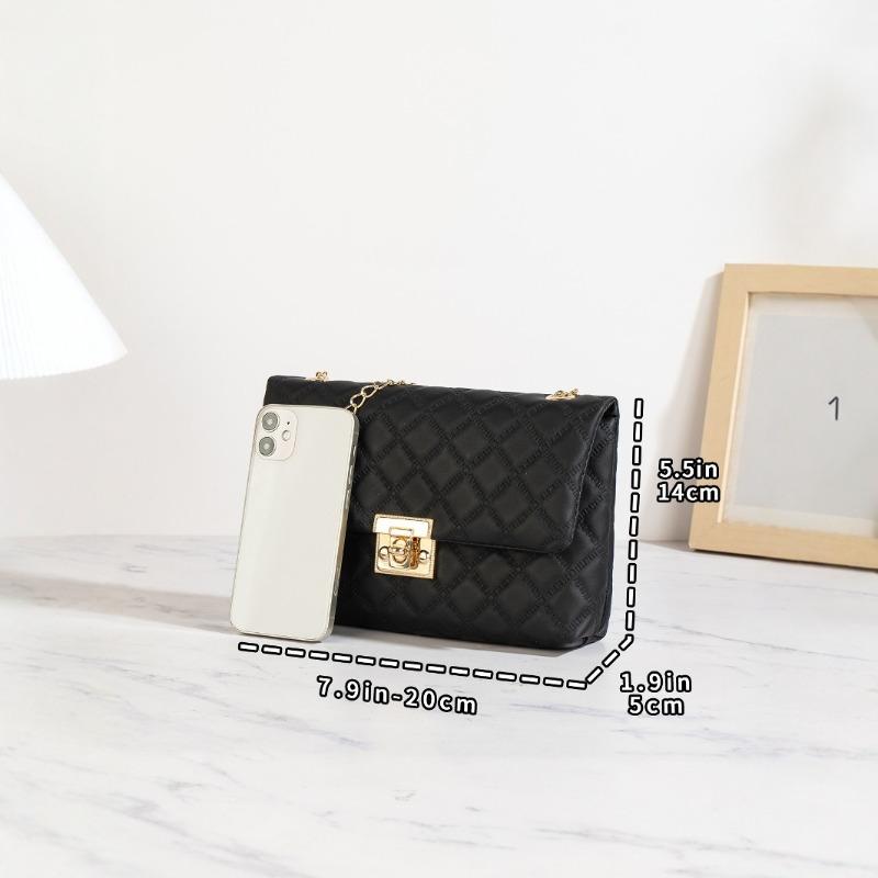 Square Buckle Embroidered Bag Womn Women's Bag Bag Women's Fashion Shoulder Bag