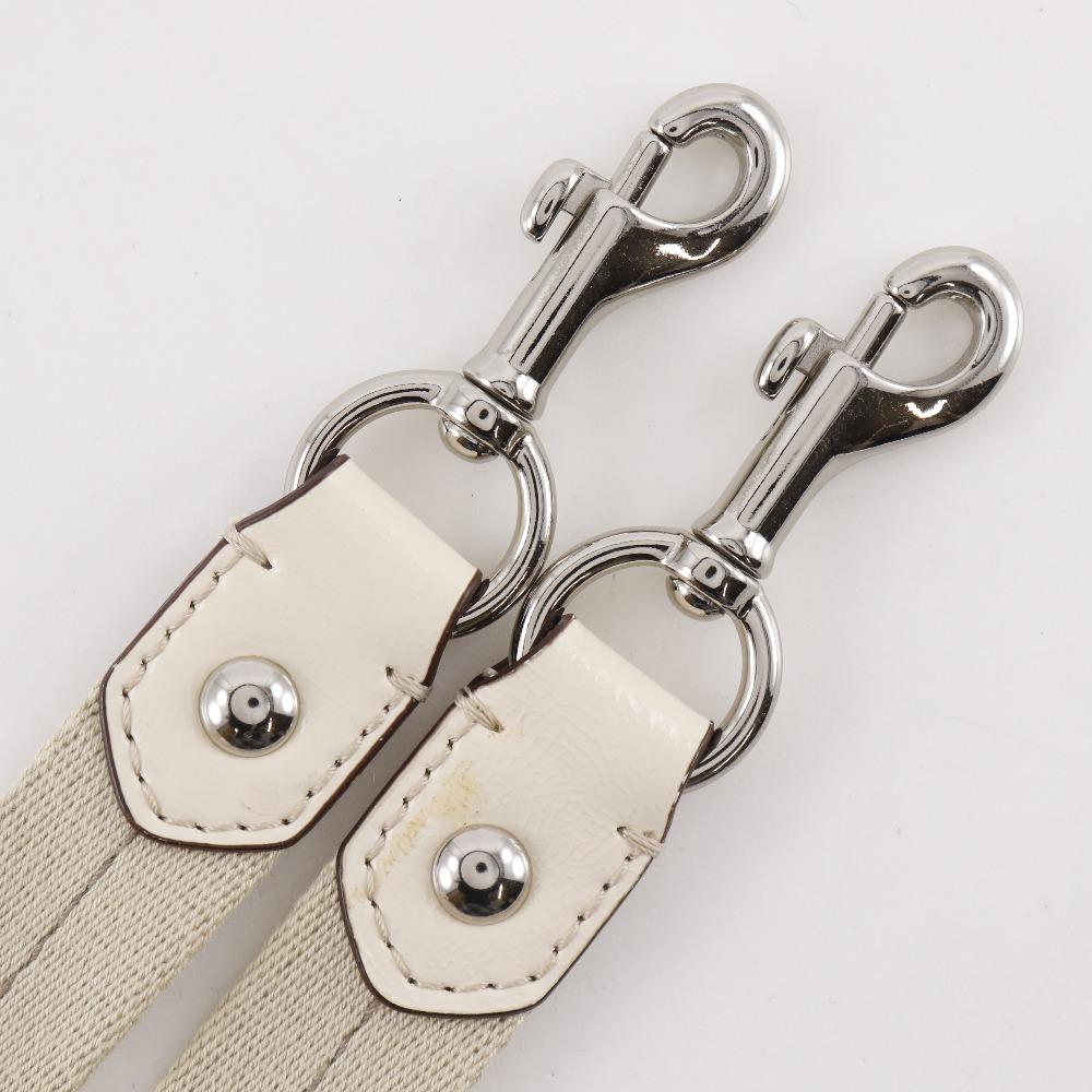 Coach Signature Shoulder Bag F19218 2WAY Beige Nylon Canvas Women Used