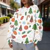 Women's Trendy Christmas Graphic Crewneck Sweatshirt Lightweight Casual Pullover Top for Holiday