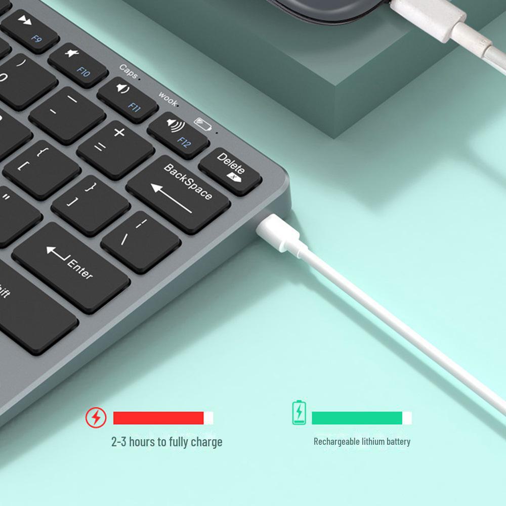 Leises, wiederaufladbares Bluetooth-Tastatur- und -Maus-Set für Büro, Gaming und den Heimgebrauch